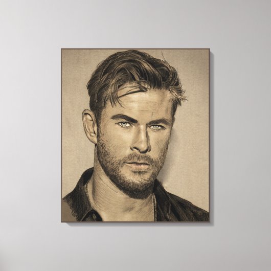 Zeichnend Bleistift-Sketch Leinwanddruck (Vorderseite)