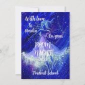 Zeichnend Blue Star Abbildung High School Prom Einladung (Vorderseite)