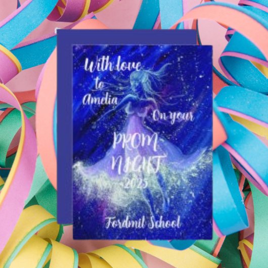 Zeichnend Blue Star Abbildung High School Prom Einladung