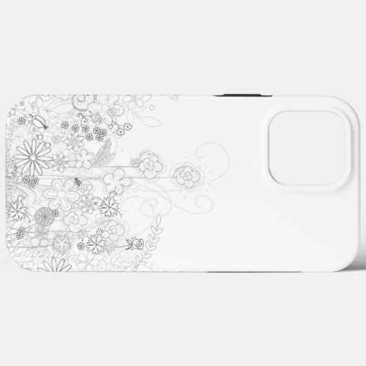Zeichnend Blume Case-Mate iPhone Hülle (Rückseite (Horizontal))