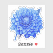 Zeichnend Blume dahlia Aufkleber (Blatt)