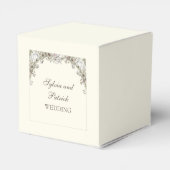 Zeichnend Blume Elfenbeinhochzeit Geschenkschachtel (Rückseite)