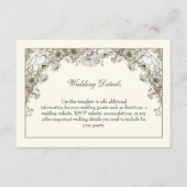 Zeichnend Blume Elfenbeinromantik Begleitkarte (Vorderseite)