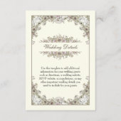 Zeichnend Blume Elfenbeinromantik Begleitkarte (Vorderseite)