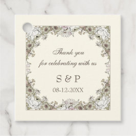 Zeichnend Blume Elfenbeinromantik Geschenkanhänger