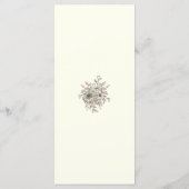 Zeichnend Blume Elfenbeinromantik Menükarte (Rückseite)