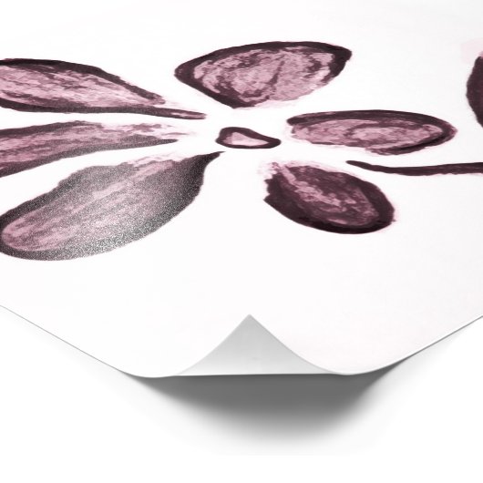 zeichnend Blume Fotodruck (Ecke)