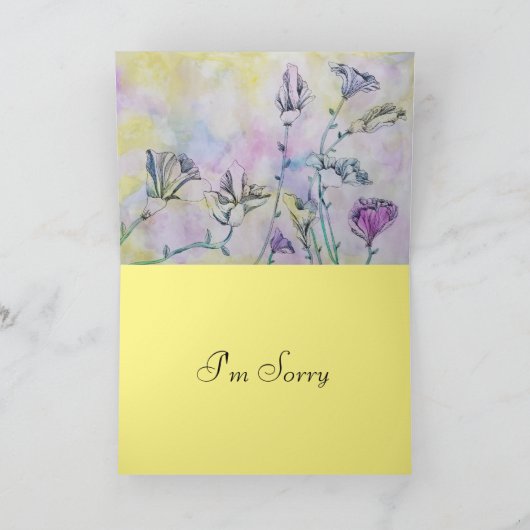 zeichnend Blume Karte (Innenseite)