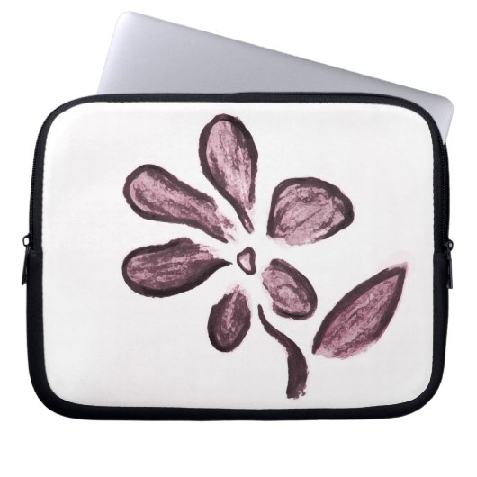 zeichnend Blume Laptopschutzhülle (Vorderseite)