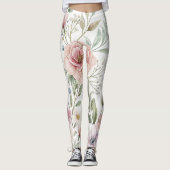 Zeichnend Blume Leggings (Vorderseite)