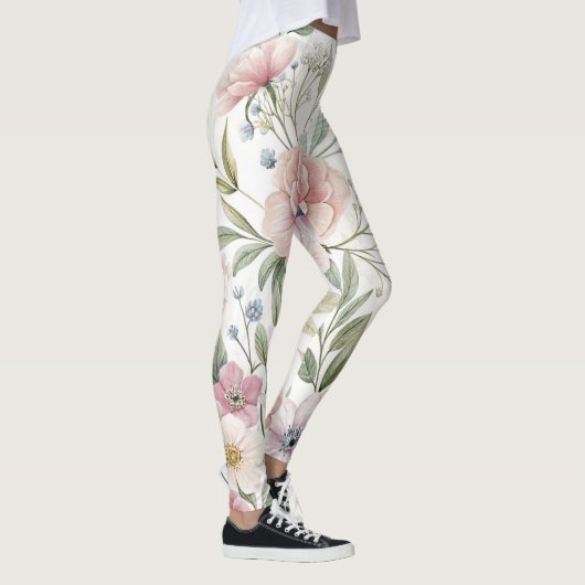 Zeichnend Blume Leggings (Rechts)