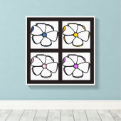 Zeichnend Blume Leinwanddruck (Insitu (Holzboden))