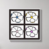 Zeichnend Blume Leinwanddruck (Vorderseite)