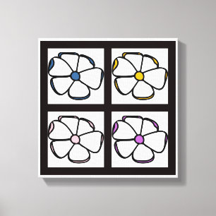 Zeichnend Blume Leinwanddruck