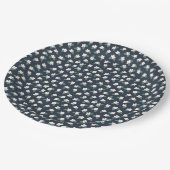 Zeichnend Blume Pappteller (Schrägansicht)