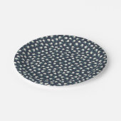 Zeichnend Blume Pappteller (Schrägansicht)