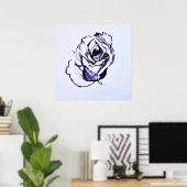zeichnend Blume Poster (Heimbüro)