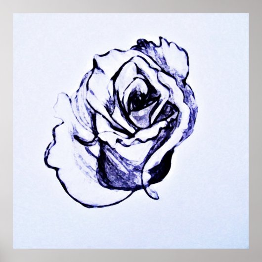 zeichnend Blume Poster (Vorne)