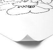 zeichnend Blume Poster (Ecke)