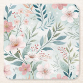 Zeichnend Blume Rechteckiger Pappuntersetzer (Vorderseite)