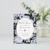 zeichnend Blume, Schwarz-Weiß-Blume Postkarte (Stehend Vorderseite)