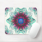 Zeichnend Blume-Textur von metallischem Zyan in Ro Mousepad (Mit Mouse)
