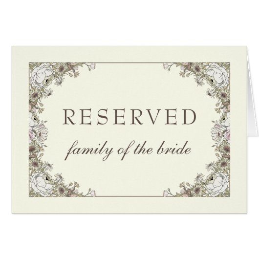 Zeichnend blumengeschmückte Hochzeitsmarke für Elf (Vorderseite (Horizontal))