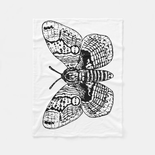 Zeichnend Brahmanmotte Fleecedecke (Vorderseite)