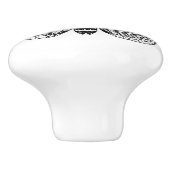 Zeichnend Brahmanmotte Keramikknauf (Seitenansicht)