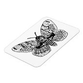 Zeichnend Brahmanmotte Magnet (Linke Seite)