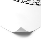 Zeichnend Brahmanmotte Poster (Ecke)