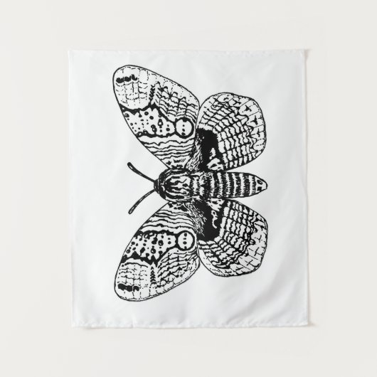 Zeichnend Brahmanmotte Wandteppich (Vorderseite)