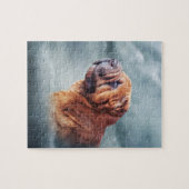 Zeichnend chinesischer Shar-Pei-Hund Puzzle (Horizontal)