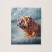Zeichnend chinesischer Shar-Pei-Hund Puzzle (Vertikal)