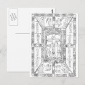 Zeichnend Codex aureus epternacensis Postkarte (Vorne/Hinten)