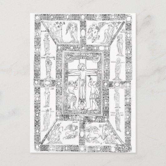 Zeichnend Codex aureus epternacensis Postkarte (Vorderseite)