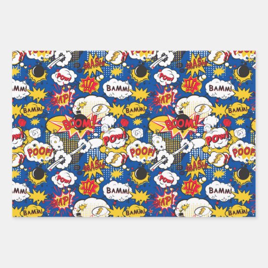 Zeichnend Comic Geschenkpapier Set (Vorderseite 3)