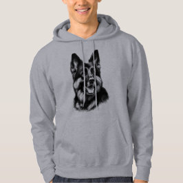 Zeichnend Deutscher Schäferhund Hoodie