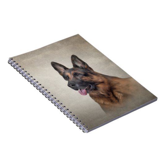 Zeichnend deutscher Schäferhund Notizblock (Rechte Seite)