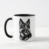 Zeichnend Deutscher Schäferhund Tasse (Links)
