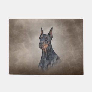 Zeichnend Doberman-Hund Fußmatte