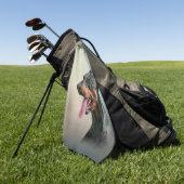 Zeichnend Doberman-Hund Golfhandtuch (Gras)