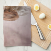 Zeichnend Dog Cavalier King Charles Spaniel Geschirrtuch (Viertel Falte)