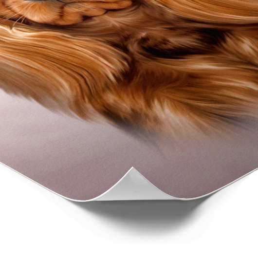 Zeichnend Dog Cavalier King Charles Spaniel Poster (Ecke)