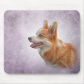 Zeichnend Dog Welsh Corgi Mousepad (Vorne)