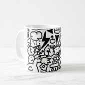 zeichnend Doodle Kaffeetasse (Vorderseite Links)