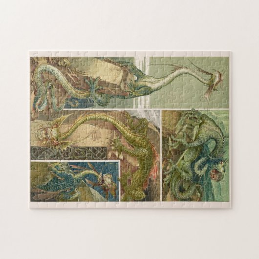 Zeichnend Drachen, Jugendstil von Anton Seder Jigs Puzzle (Horizontal)