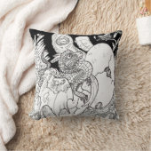 Zeichnend Drachenkunstfarbe Kissen (Decke)