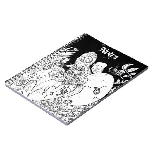 Zeichnend Drachenkunstfarbe Notizblock (Linke Seite)