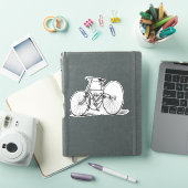 Zeichnend Dreirad Aufkleber (iPad Hülle)